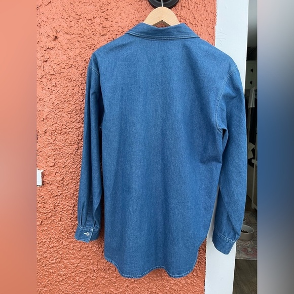 Women’s Patriotic July4th Embroidered 100% Cotton Denim Button Up Top Size Small - Picture 7 of 7